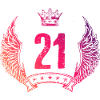 21 Number crown