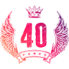 40 Zahl Krone