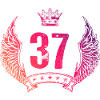 37 Number crown