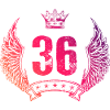 36 Number crown