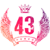 43 Number crown