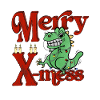 Merry X-mas funny Dino Christmas