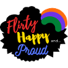flirtatious, happy and proud