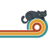 Chat rétro drôle
