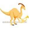 Paleontology Teacher and Parasaurolophus Motif