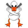 Duck with pistol