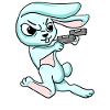 Rabbit with pistol