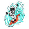 Astronaute surfant
