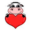 Cow with Heart - Love Romantic