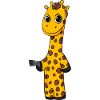 Giraffe mit Pistole