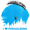 I ♥️ Paragliding blue