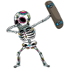 Skeleton Skateboard Halloween