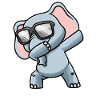 Elephant With Sunglasses Dabbing