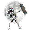 Skeleton Skateboard Halloween Skater