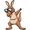 Dabbing the Kangaroo With Sunglasses