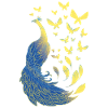 Ukrainsk flag symbol påfugle fugl