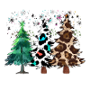 Weihnachtsbäume, Leoparden-Weihnachtsbäume, Winter