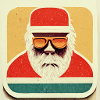 Cooler Weihnachtsmann mit Sonnenbrille