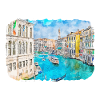 Venise Italie Aquarelle Esquisse