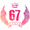 67 Number crown