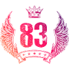 83 Number crown