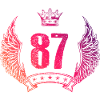 87 Number crown