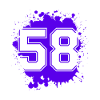 58 Zahl Klecks