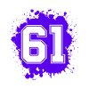 61 Zahl Klecks