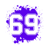 69 Zahl Klecks