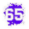 65 Zahl Klecks