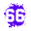 66 Zahl Klecks