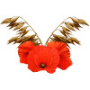 ländliche blumenmuster, Mohnmuster mit Hafer
