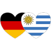 Germany Uruguay Flag Heart
