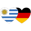 Uruguay Germany Flag Heart