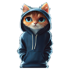 Chat Bucky avec pull