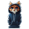 Katze mit Pulli 2