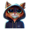 Chat avec pull 1