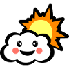 Happy Cloud and Bright Sun
