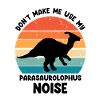 Paleontology Teacher and Parasaurolophus Motif