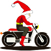 Père Noël à moto