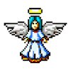 Angelo di Natale in pixel art