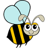 Cartoon Flying Bee