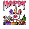 Hallothanksmas Three Gnomes Halloween Christmas