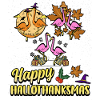 Hellothanksmas Flamingo Halloween Christmas
