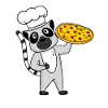 Pizza Maker Pizza Chef Lemur Italien