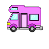 Camping Car Rose Femmes