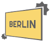 Berlin town sign - modern grey