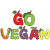 Go Vegan Fruits Letters