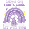 Gnome One Fights Alone Cancer Awareness