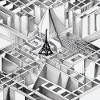 MC Escher Zeichnung des Eiffelturms